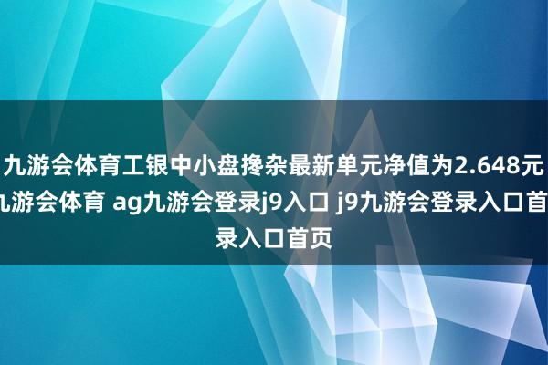 九游会体育工银中小盘搀杂最新单元净值为2.648元-九游会体育 ag九游会登录j9入口 j9九游会登录入口首页