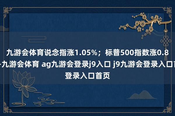 九游会体育说念指涨1.05%；标普500指数涨0.81%-九游会体育 ag九游会登录j9入口 j9九游会登录入口首页