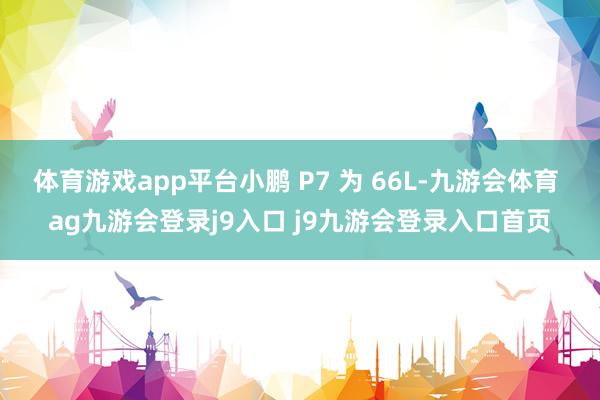 体育游戏app平台小鹏 P7 为 66L-九游会体育 ag九游会登录j9入口 j9九游会登录入口首页