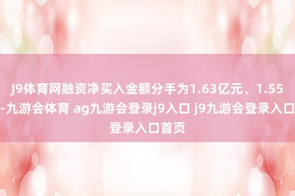J9体育网融资净买入金额分手为1.63亿元、1.55亿元-九游会体育 ag九游会登录j9入口 j9九游会登录入口首页