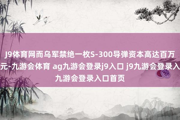J9体育网而乌军禁绝一枚S-300导弹资本高达百万好意思元-九游会体育 ag九游会登录j9入口 j9九游会登录入口首页