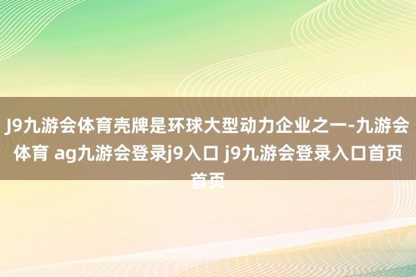 J9九游会体育壳牌是环球大型动力企业之一-九游会体育 ag九游会登录j9入口 j9九游会登录入口首页