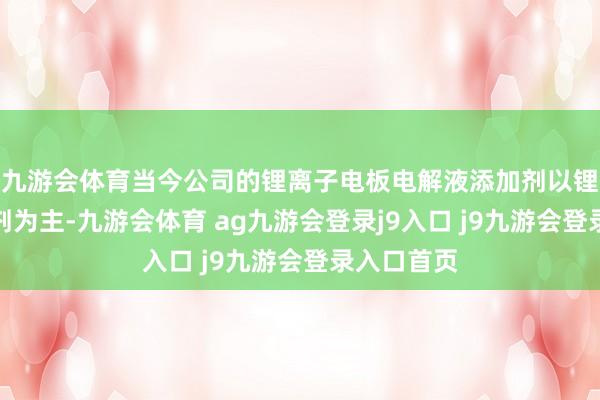 九游会体育当今公司的锂离子电板电解液添加剂以锂盐类添加剂为主-九游会体育 ag九游会登录j9入口 j9九游会登录入口首页