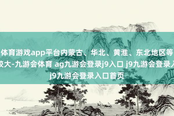 体育游戏app平台内蒙古、华北、黄淮、东北地区等地风力较大-九游会体育 ag九游会登录j9入口 j9九游会登录入口首页