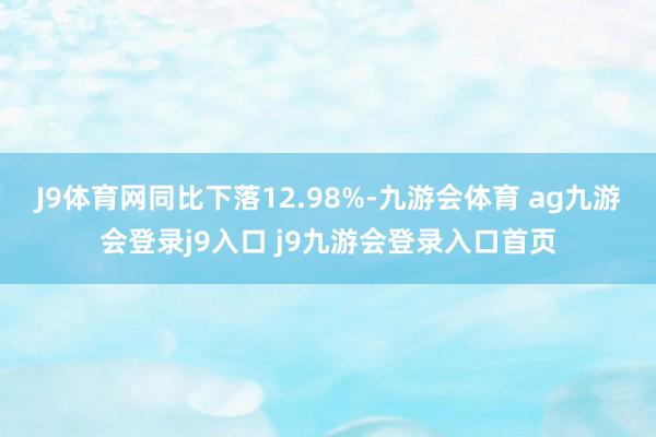 J9体育网同比下落12.98%-九游会体育 ag九游会登录j9入口 j9九游会登录入口首页
