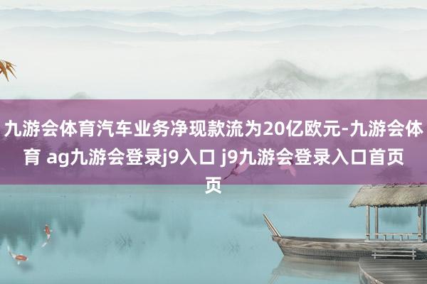 九游会体育汽车业务净现款流为20亿欧元-九游会体育 ag九游会登录j9入口 j9九游会登录入口首页